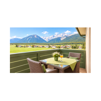 Genießen Sie die Abendsonne in Ihrer Ferienwohnung im Herzen von Tirol.