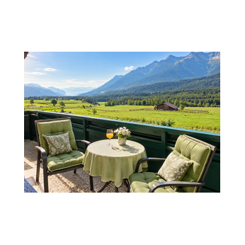 Doppelzimmer in Mieming mit Balkon und schöner Aussicht.